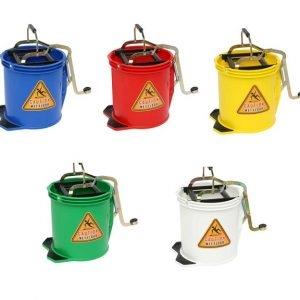 Garbage Bags and Floor Care - Contractor Mobile Mop Bucket