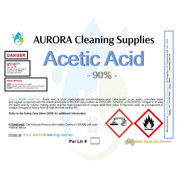 Raw Materials - Acetic Acid 90% Pick Up Only