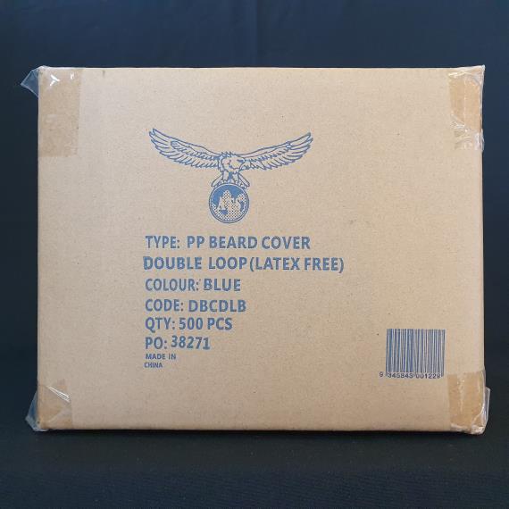 Gloves & Disposables - Beard Nets Blue Double Loop