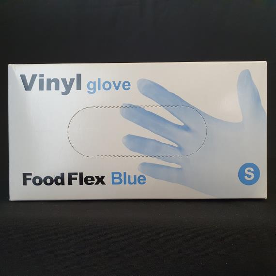 Gloves & Disposables - Disposable Vinyl Gloves Blue Powder Free Small