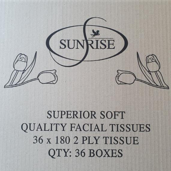 Paper - Facial Tissues 180 Sheets By 36 Packs