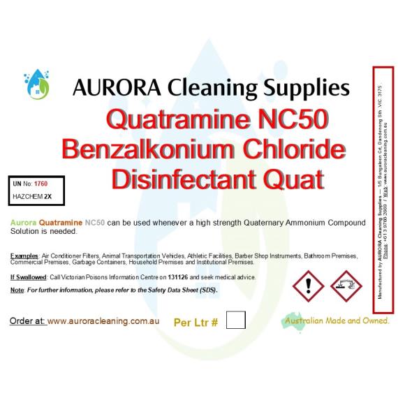 Raw Materials - Quatramine NC50  Benzalkonium Chloride Disinfectant Quat