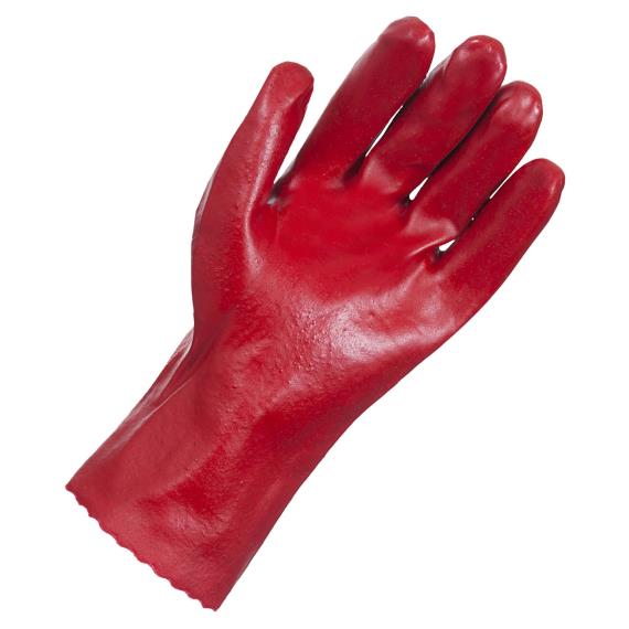 Gloves & Disposables - Red PVC Single Dip gloves- 27cm Order In