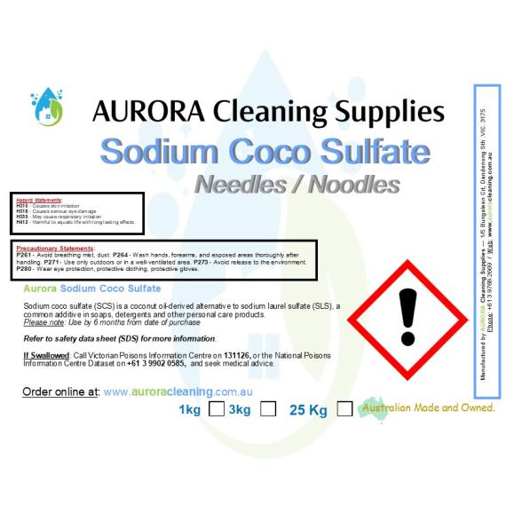 Bath Bomb Soap Making, Raw Materials - Sodium Coco Sulfate Needles / Noodles