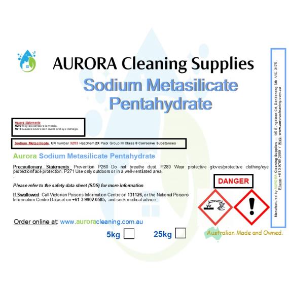 Raw Materials - Sodium Metasilcate Pentahydrate